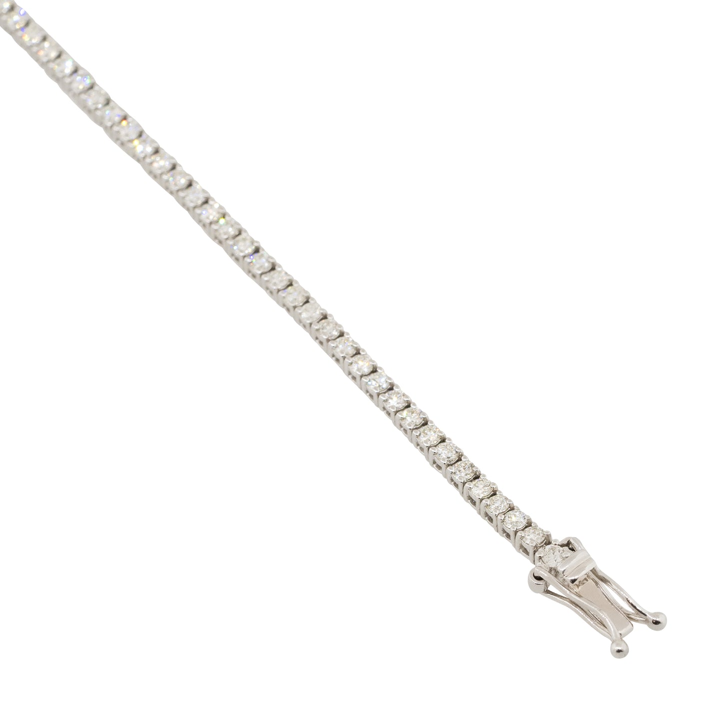 18k White Gold 2.15ctw Round Diamond Tennis Bracelet