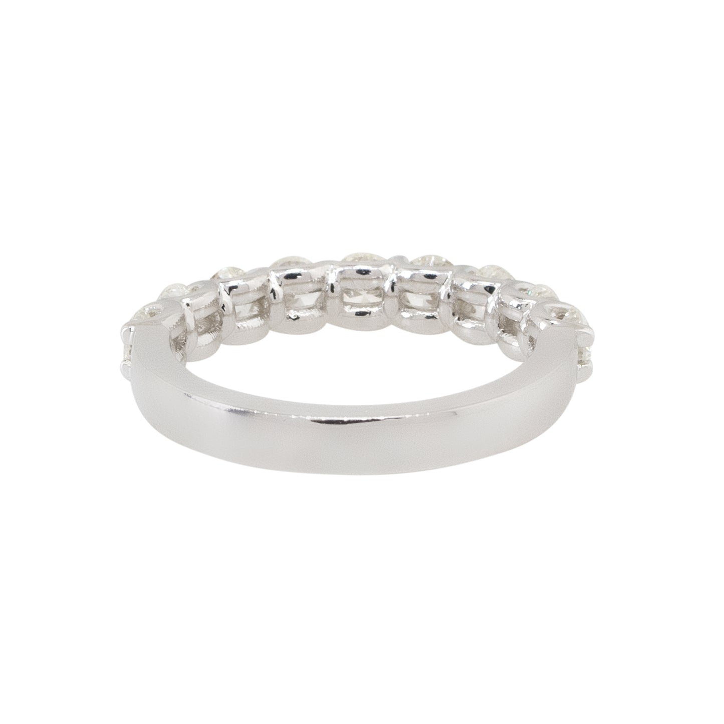 18k White Gold 1.16ctw Halfway Diamond Wedding Band