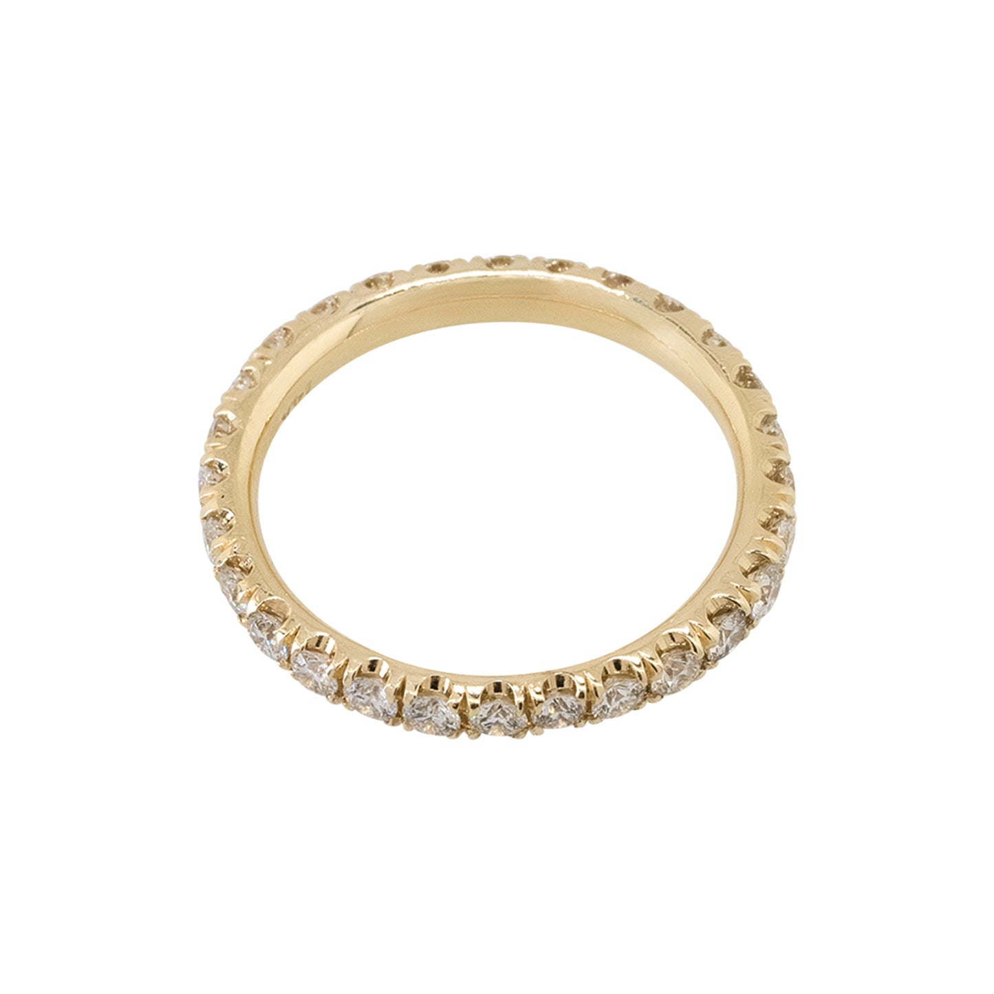 14k Yellow Gold 0.99ctw Round Diamond Eternity Band