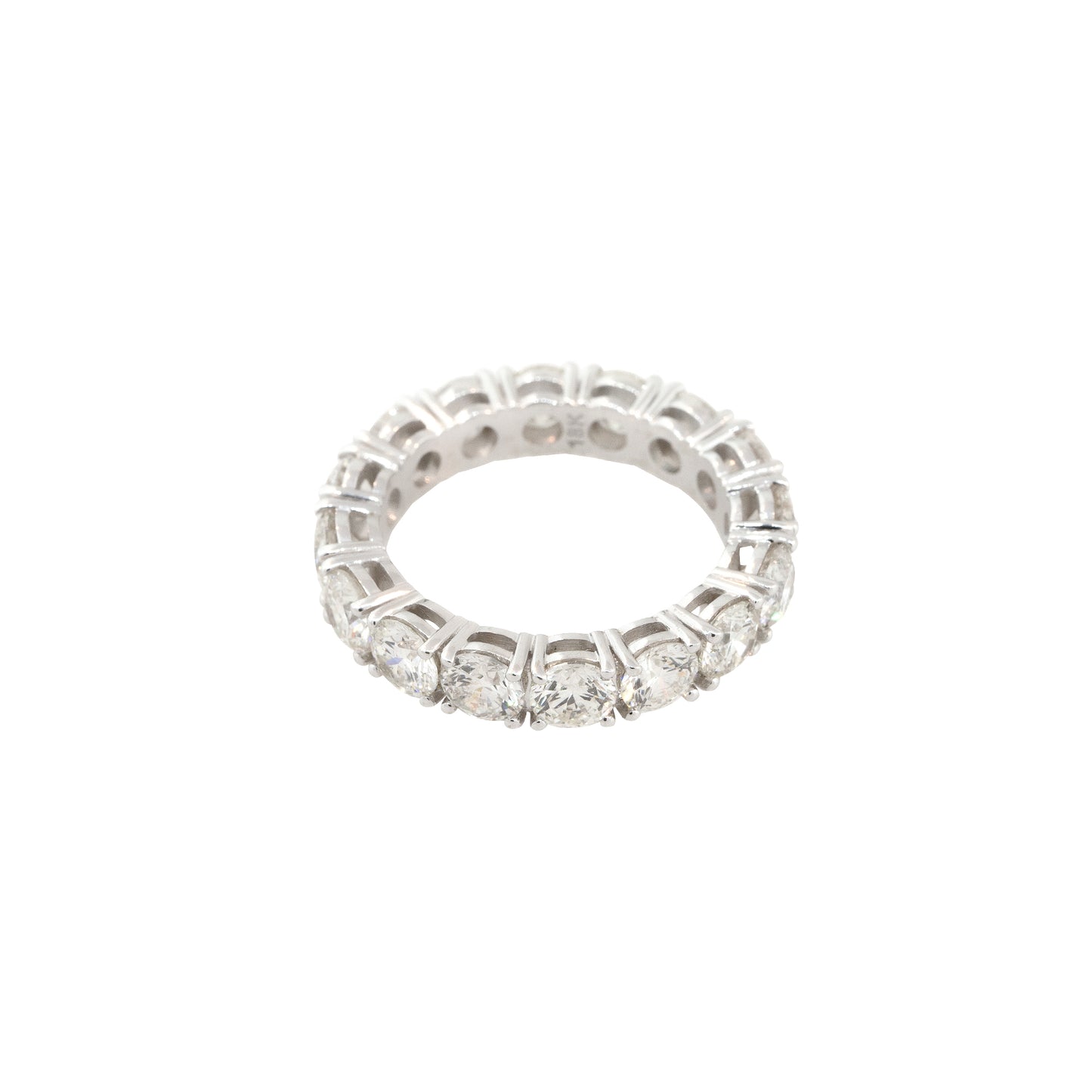 18k White Gold 5.04ctw Round Brilliant Cut Diamond Eternity Band
