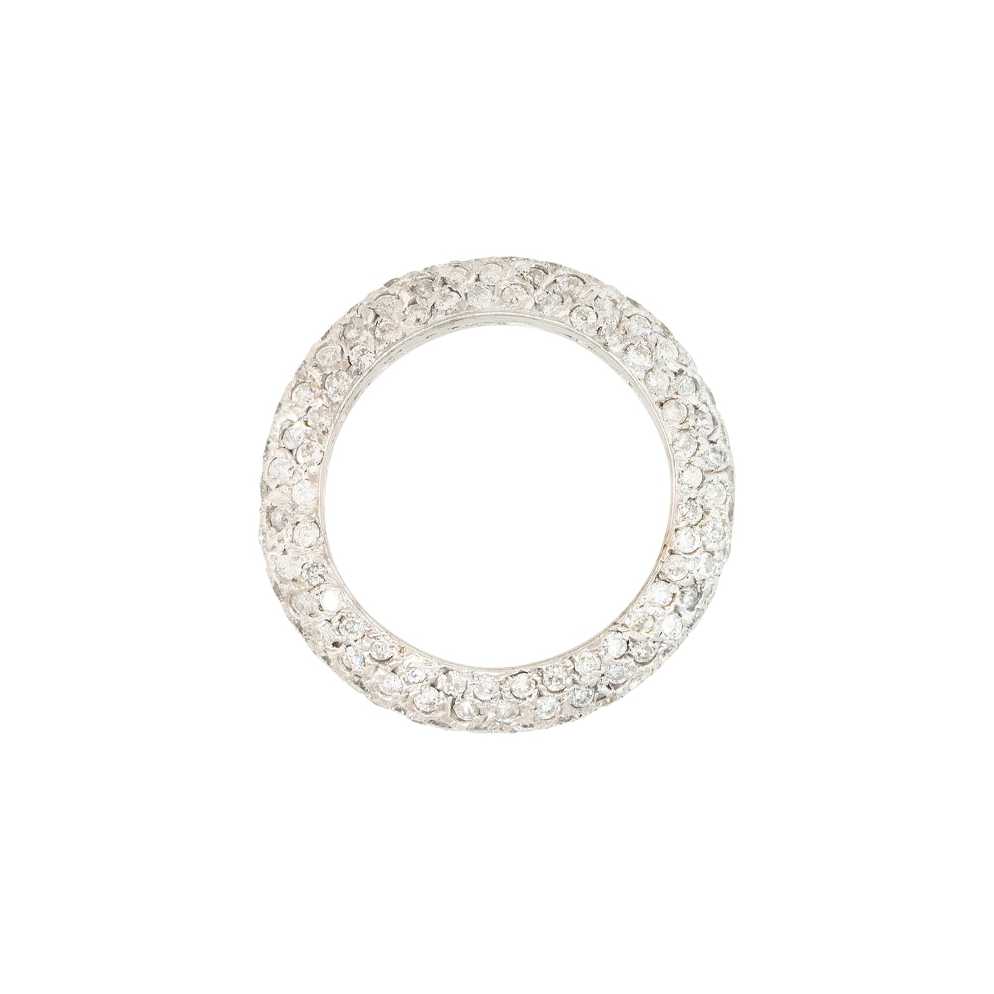 18k White Gold 1.50ctw Pave Diamond Band Ring