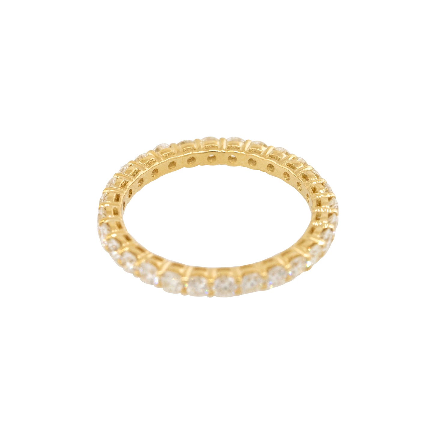 14k Yellow Gold 1.2ctw Round Brilliant Cut Diamond Eternity Ring