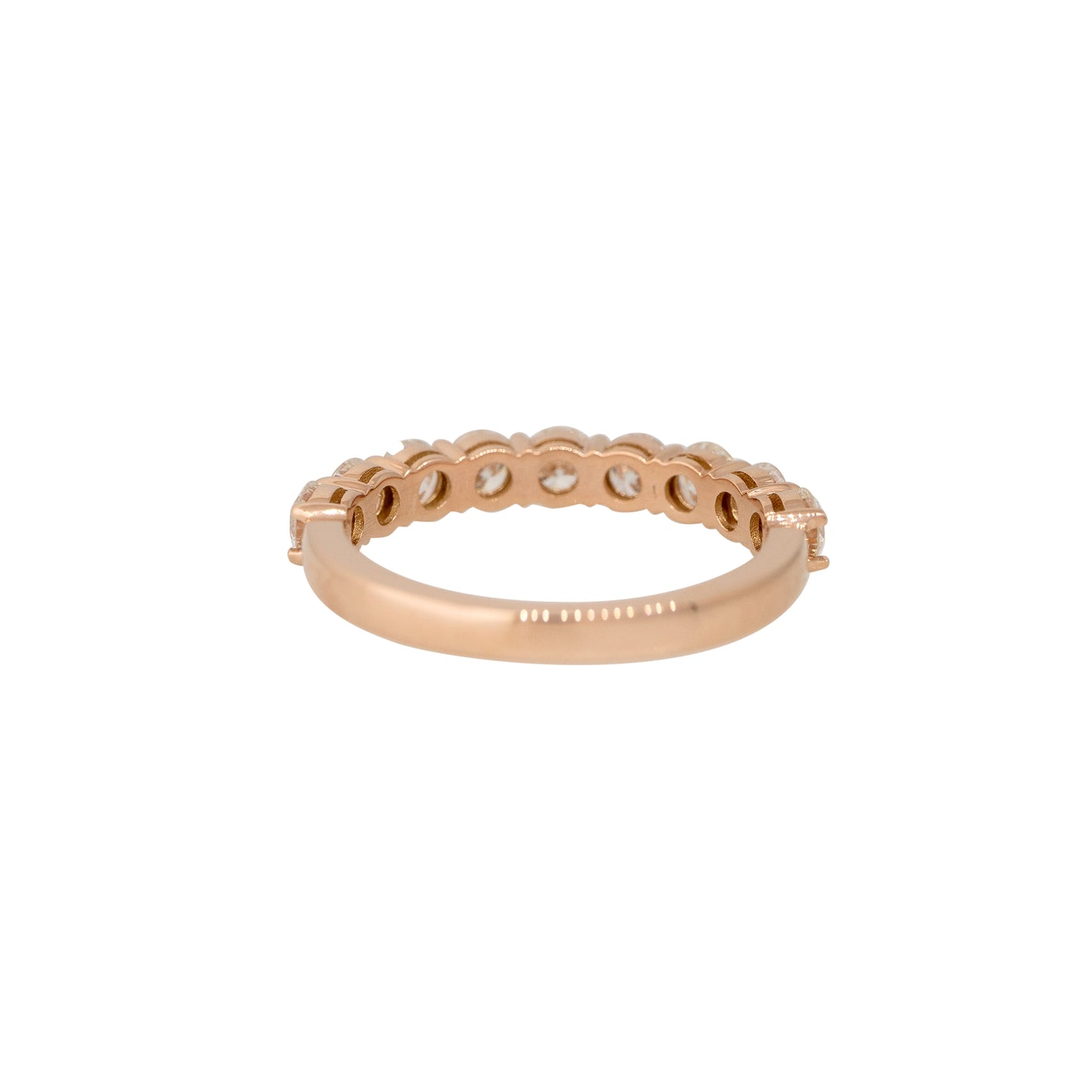 14k Rose Gold 1.32ct Round Brilliant Cut Diamond Halfway Ring