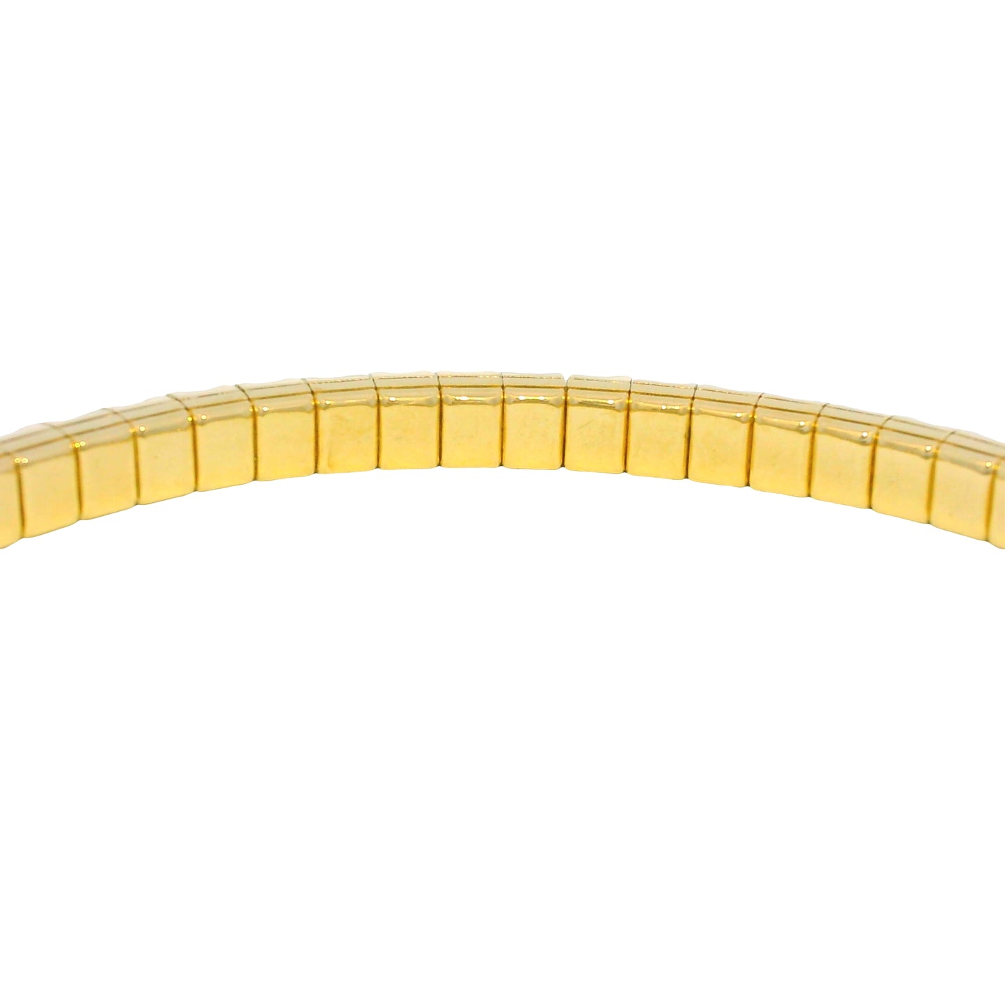 14kt Yellow Gold Flexible Diamond Bangle Bracelet 3.32Ctw