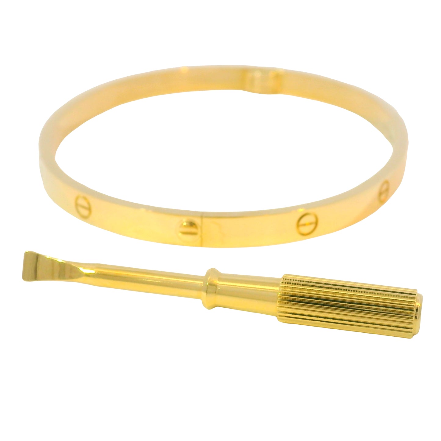 Cartier LOVE 18k Yellow Gold Size 20 Thin Bangle Bracelet
