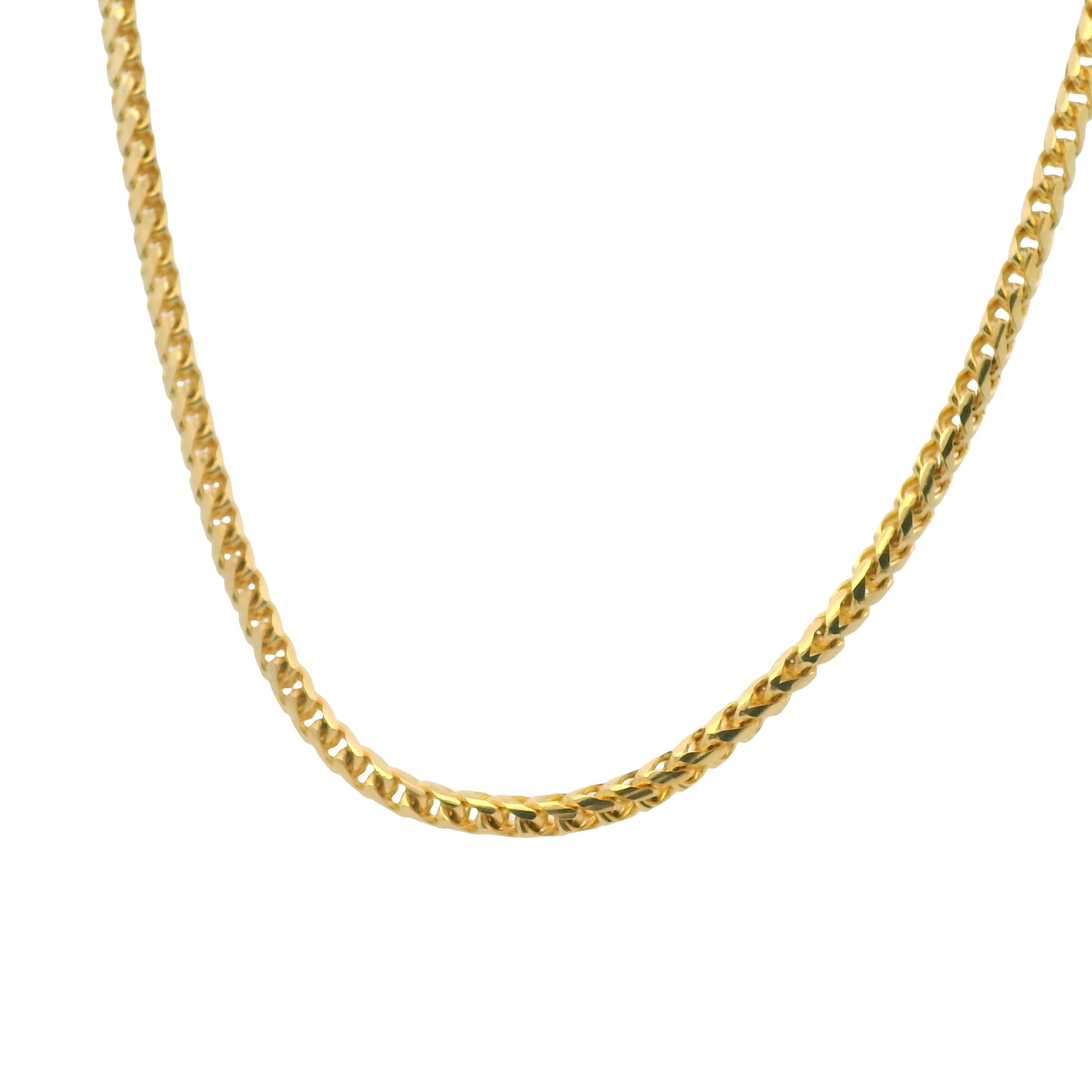 14K Yellow Gold Franco Link 24" Chain Necklace