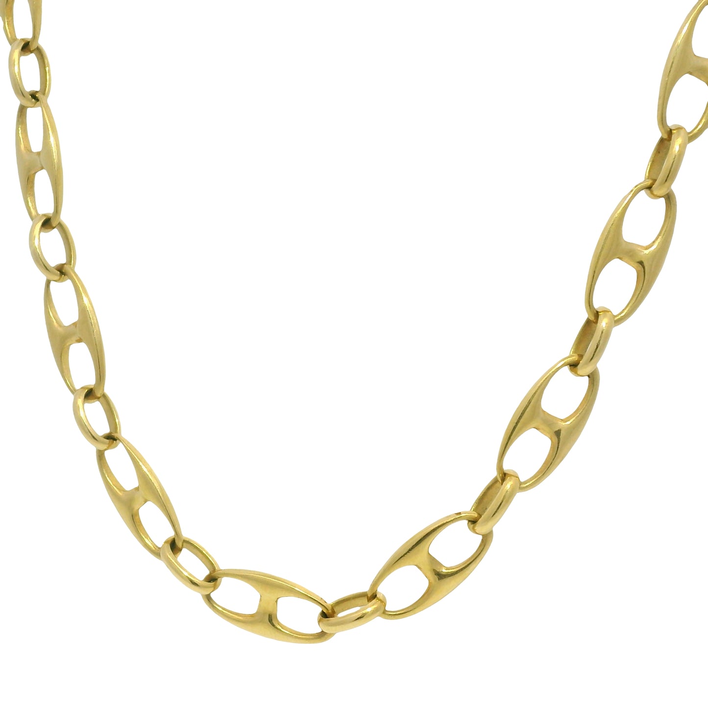 14k Yellow Gold 5.8mm Flat Mariner Link 24.5" Chain Necklace