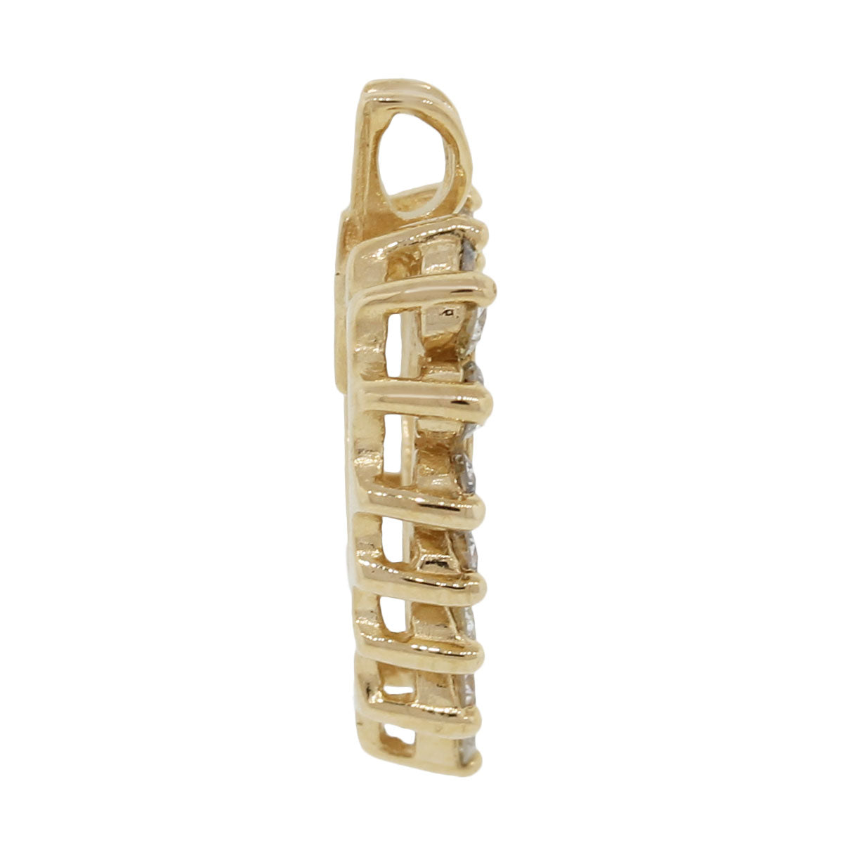 14k Yellow Gold 0.64ctw Diamond Heart Pendant
