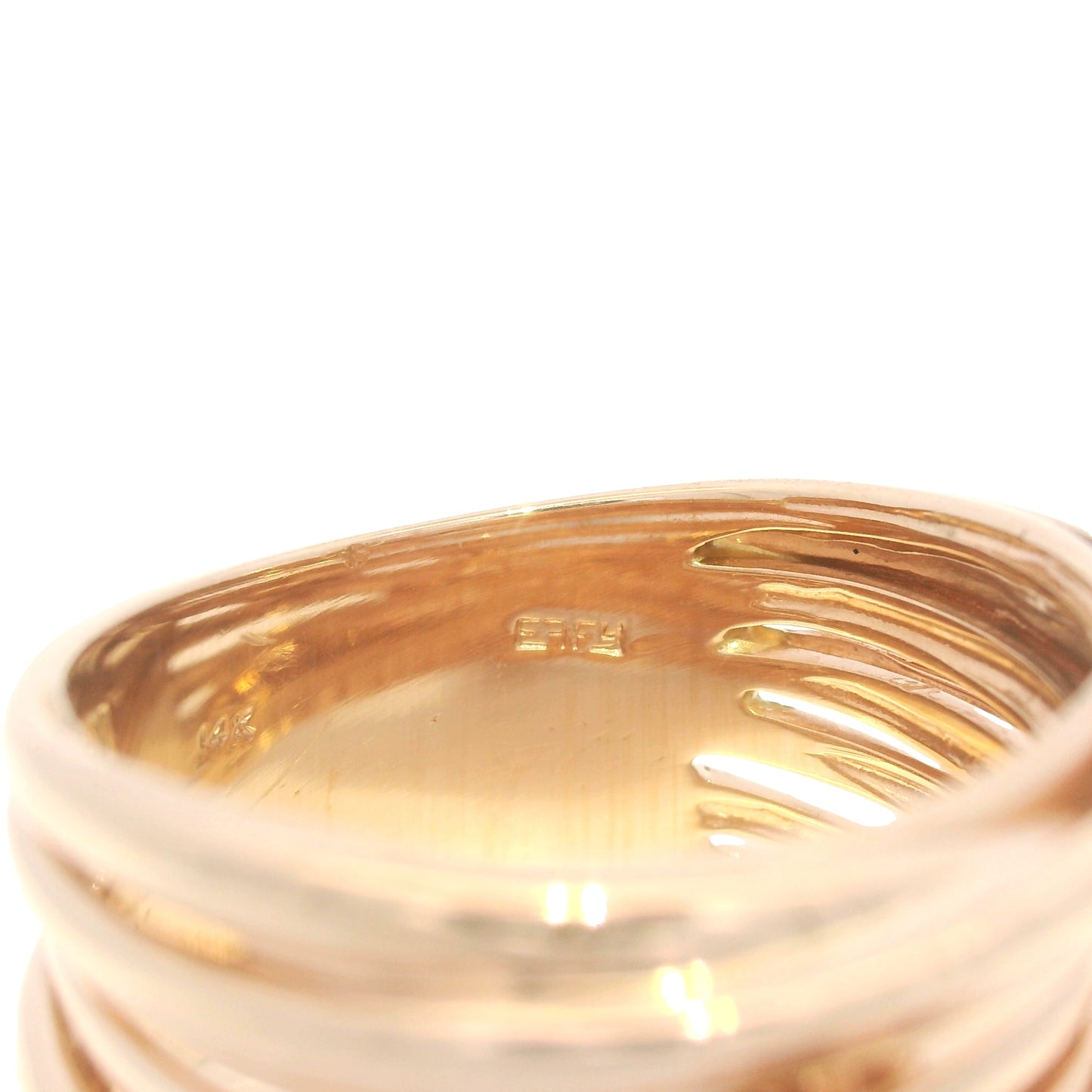 Effy 14k Rose Gold Natural Diamond Pave Multi-Band Ring