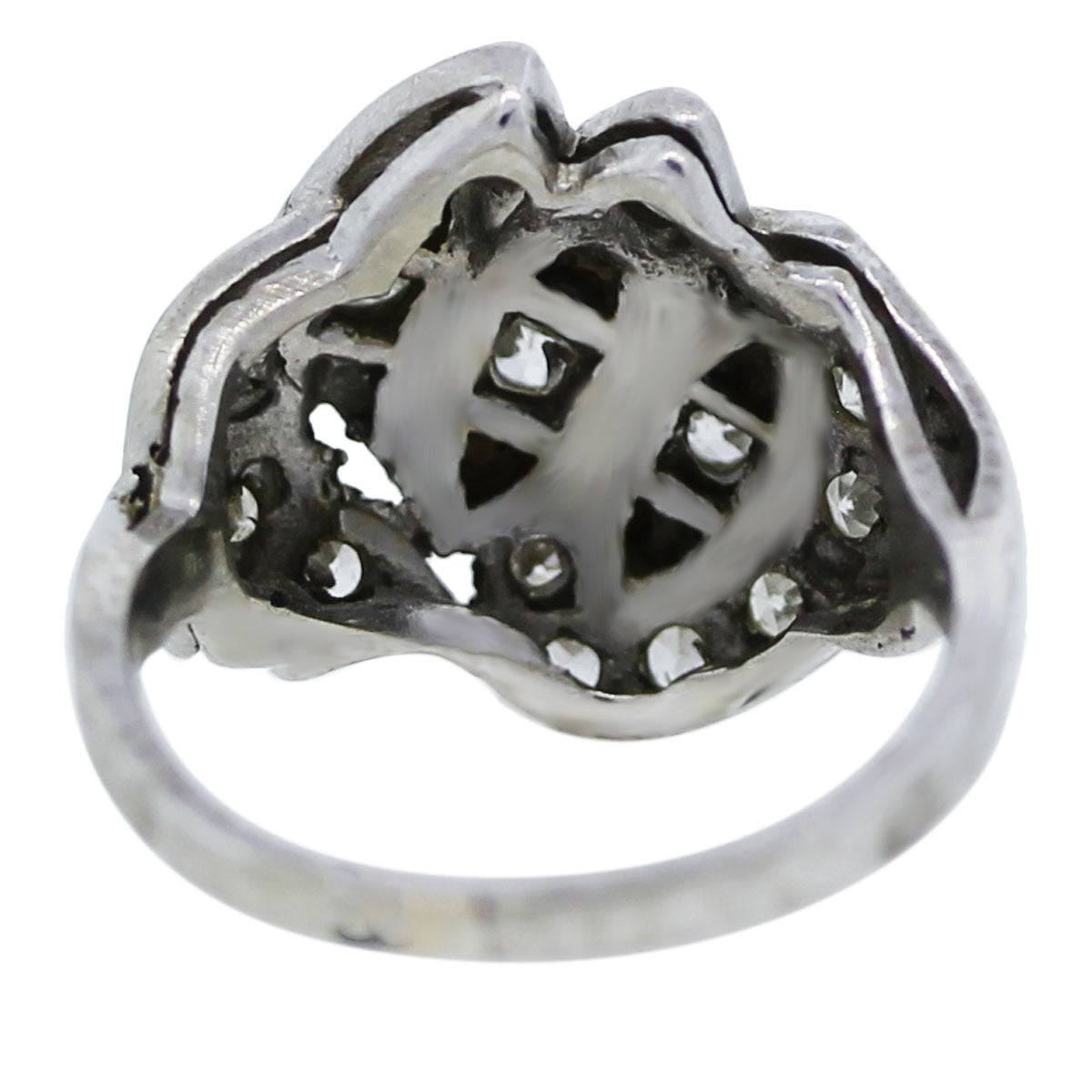 Vintage 14K White Gold Diamond Ring