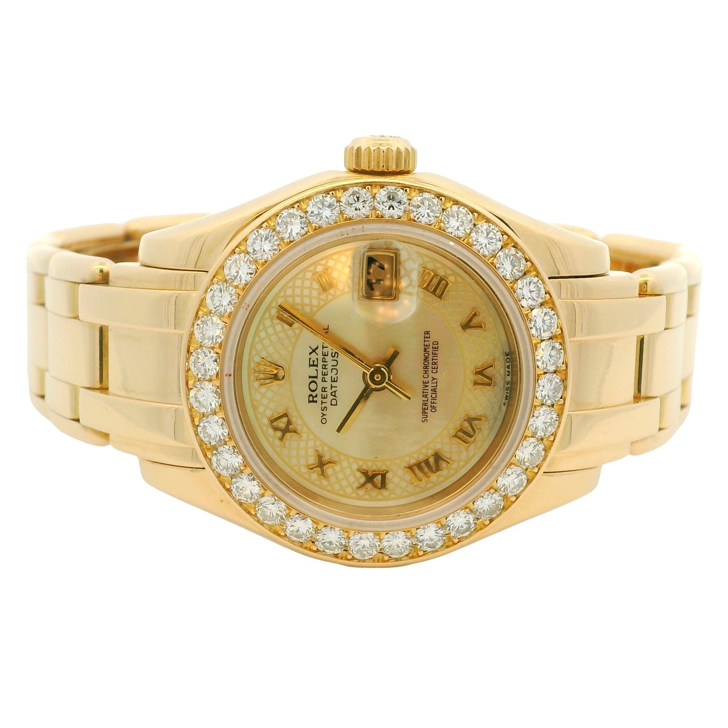 Rolex 69298 Pearlmaster 18k Yellow Gold Mother of Pearl Dial 29mm Watch