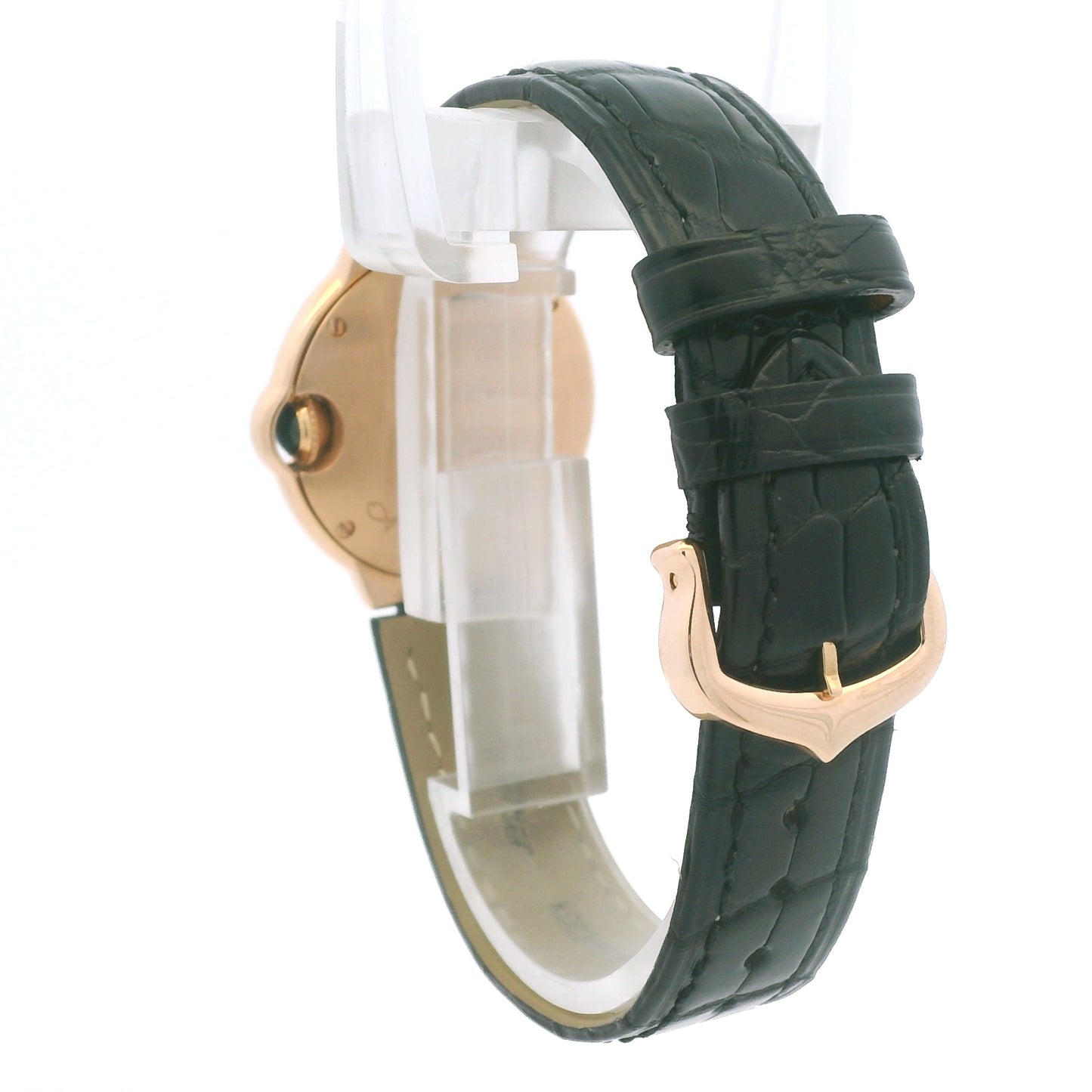 Cartier 3007 Ballon Bleu 18k Rose Gold Diamond Bezel Ladies Watch