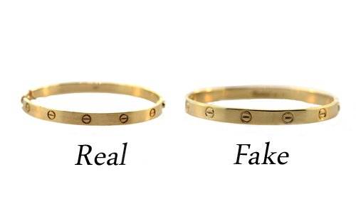 real vs fake love bracelet, preowned Cartier love bangle, used cartier love bracelet