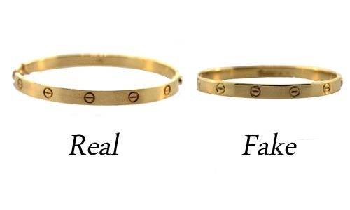 Real Cartier Love bangle vs Fake Cartier Love Bracelet