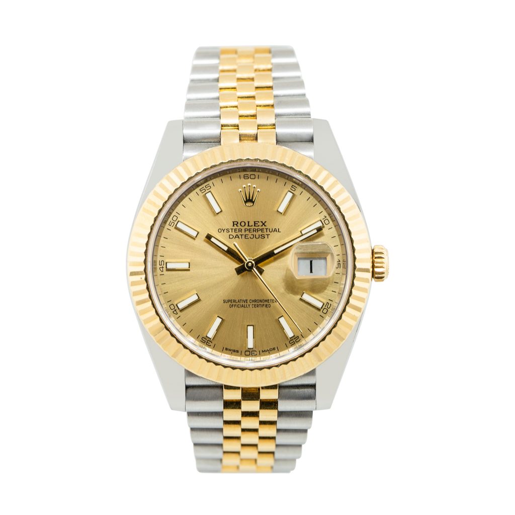 Rolex 126333 Datejust 18k Two Tone Champagne Dial Fluted Bezel Watch