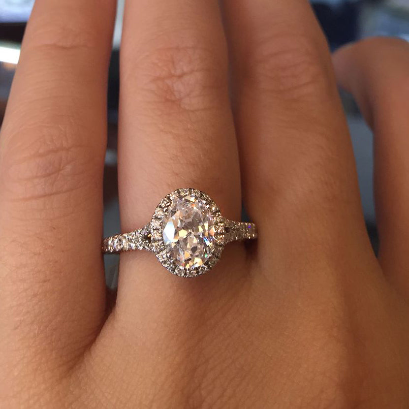 Blue Diamond Engagement Ring