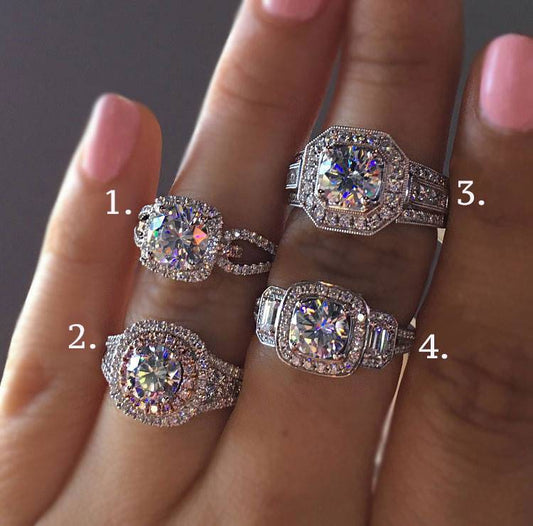 Halo engagement rings