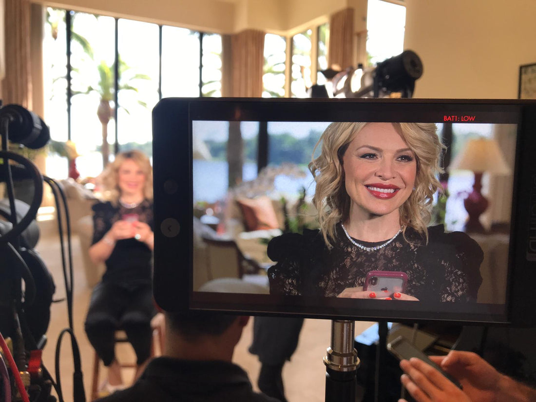 Senada Adzem on set for CNBC's secret lives of the super rich