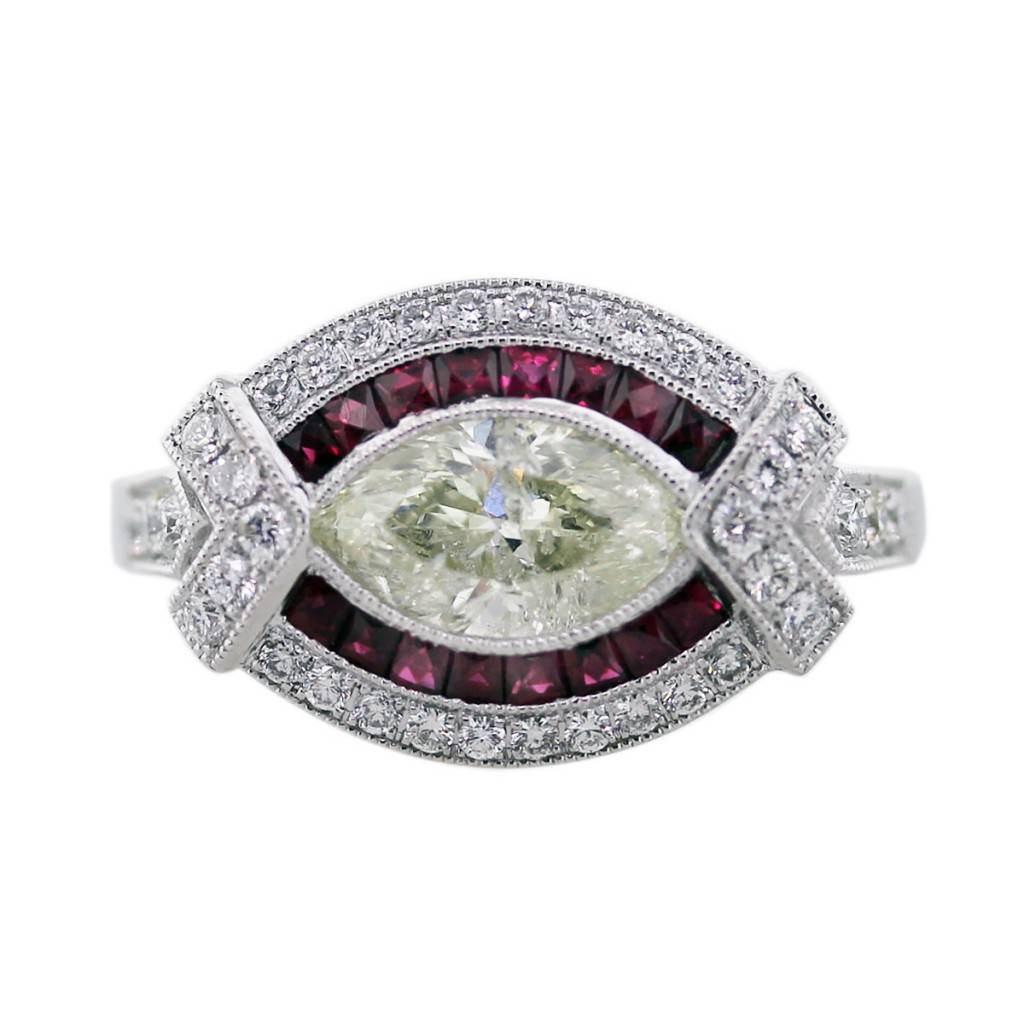 Engagement Ring Eye Candy: Art Deco Ruby Ring Fest