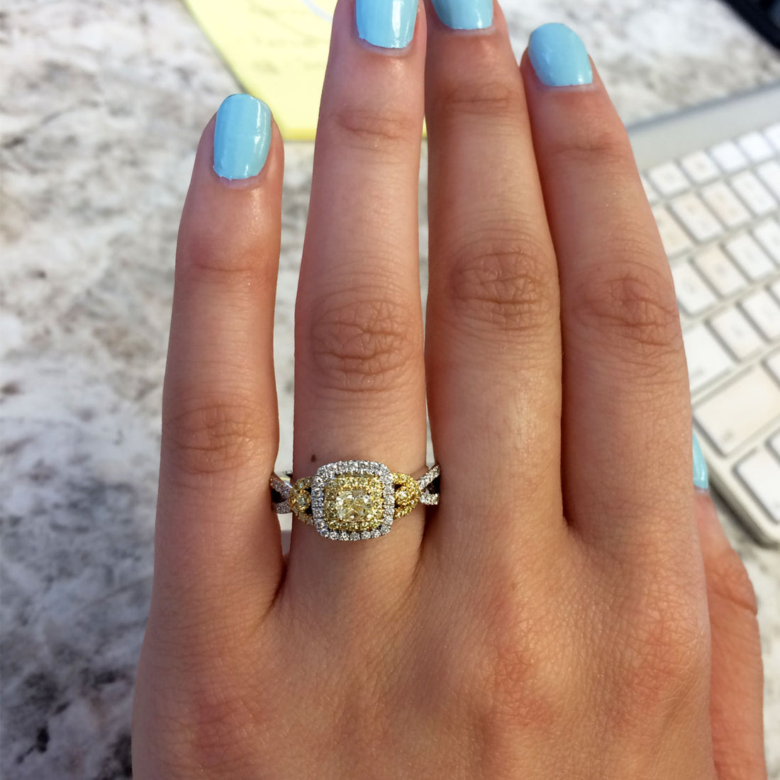 Gold Metal Engagement Rings