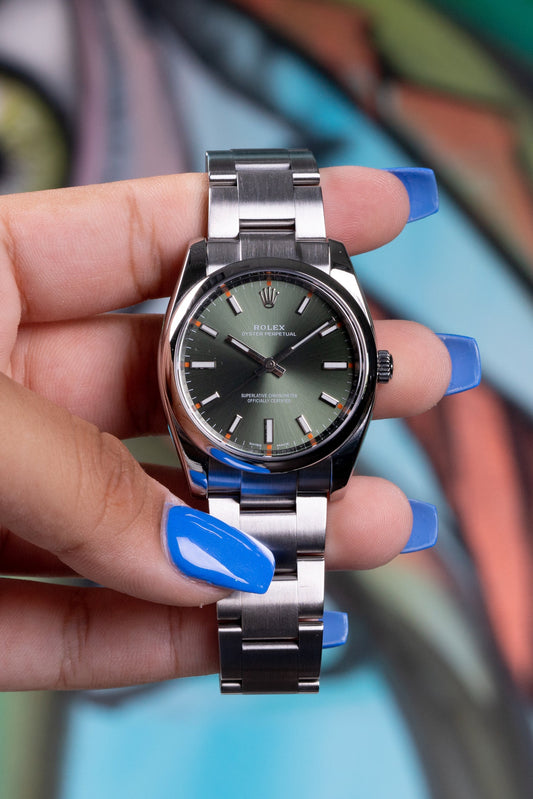 the white dial Rolex Milgauss