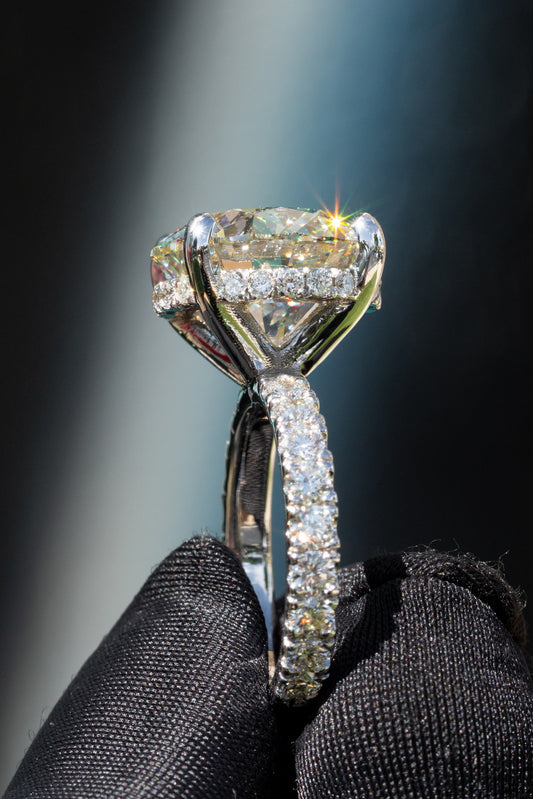 a round diamond solitaire ring