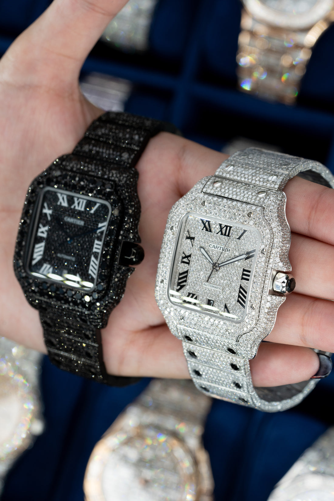 Cartier Santos: Black vs White Diamonds
