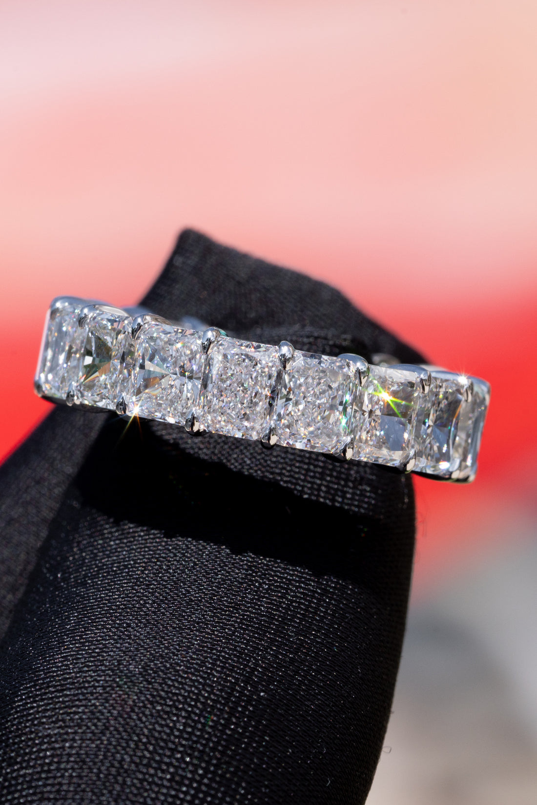 Asscher cut with wedding band