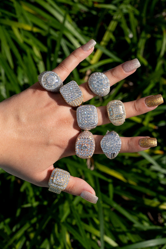 Baguette and Round Men's Diamond Rings