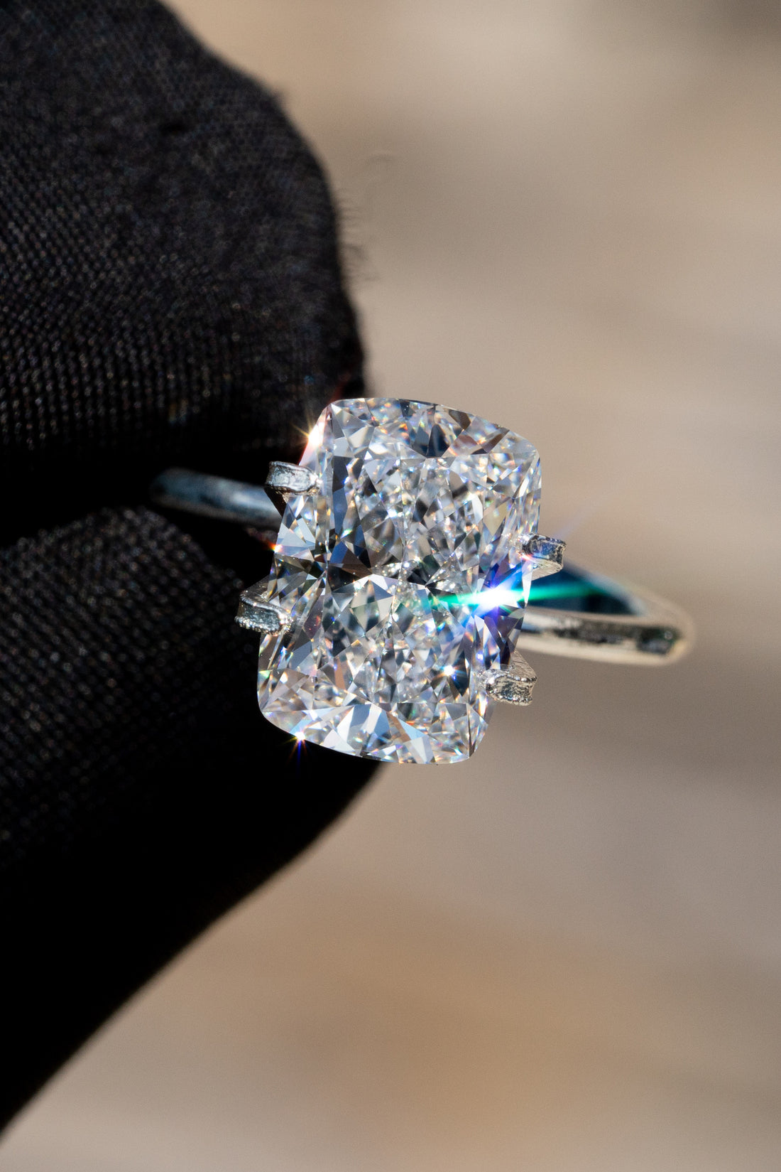 radiant cut moissanite rings