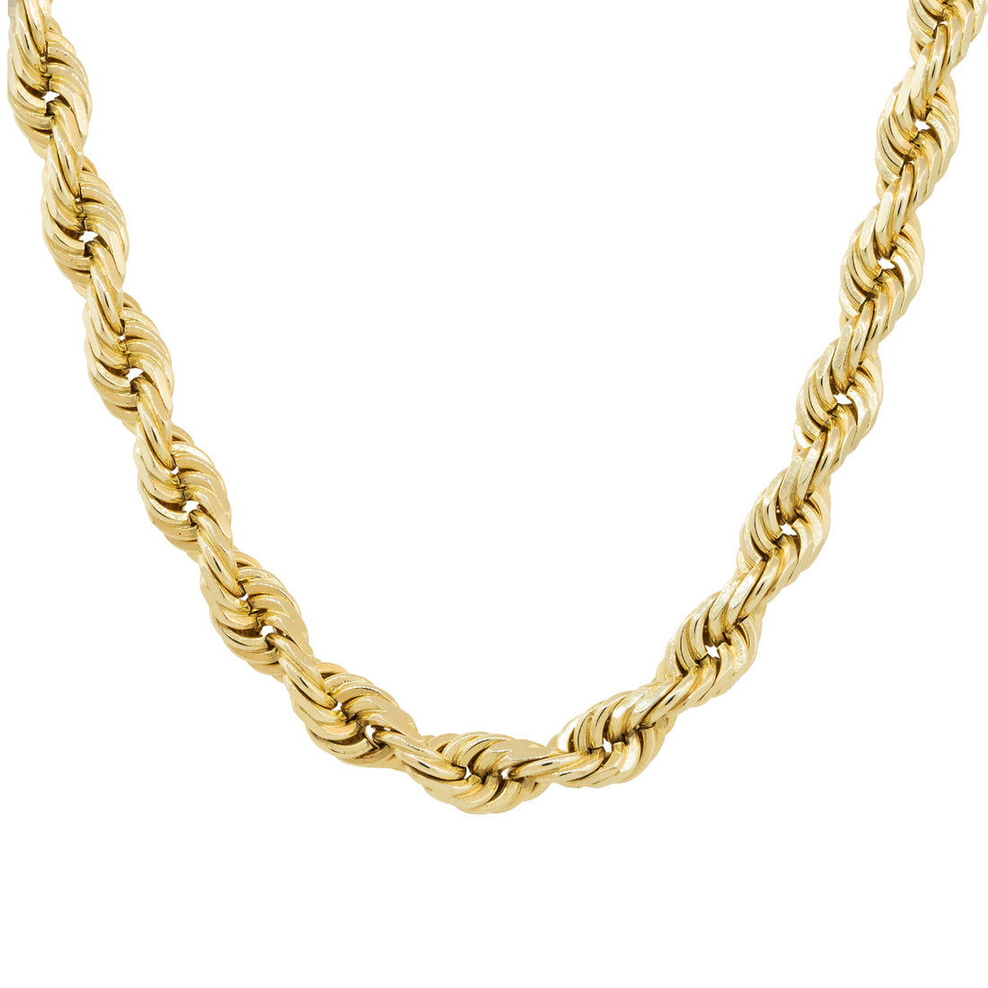 14k Yellow Gold 26″ Men's Solid Rope Chain