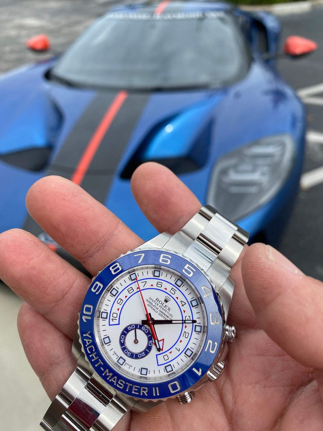 blue cars and watches