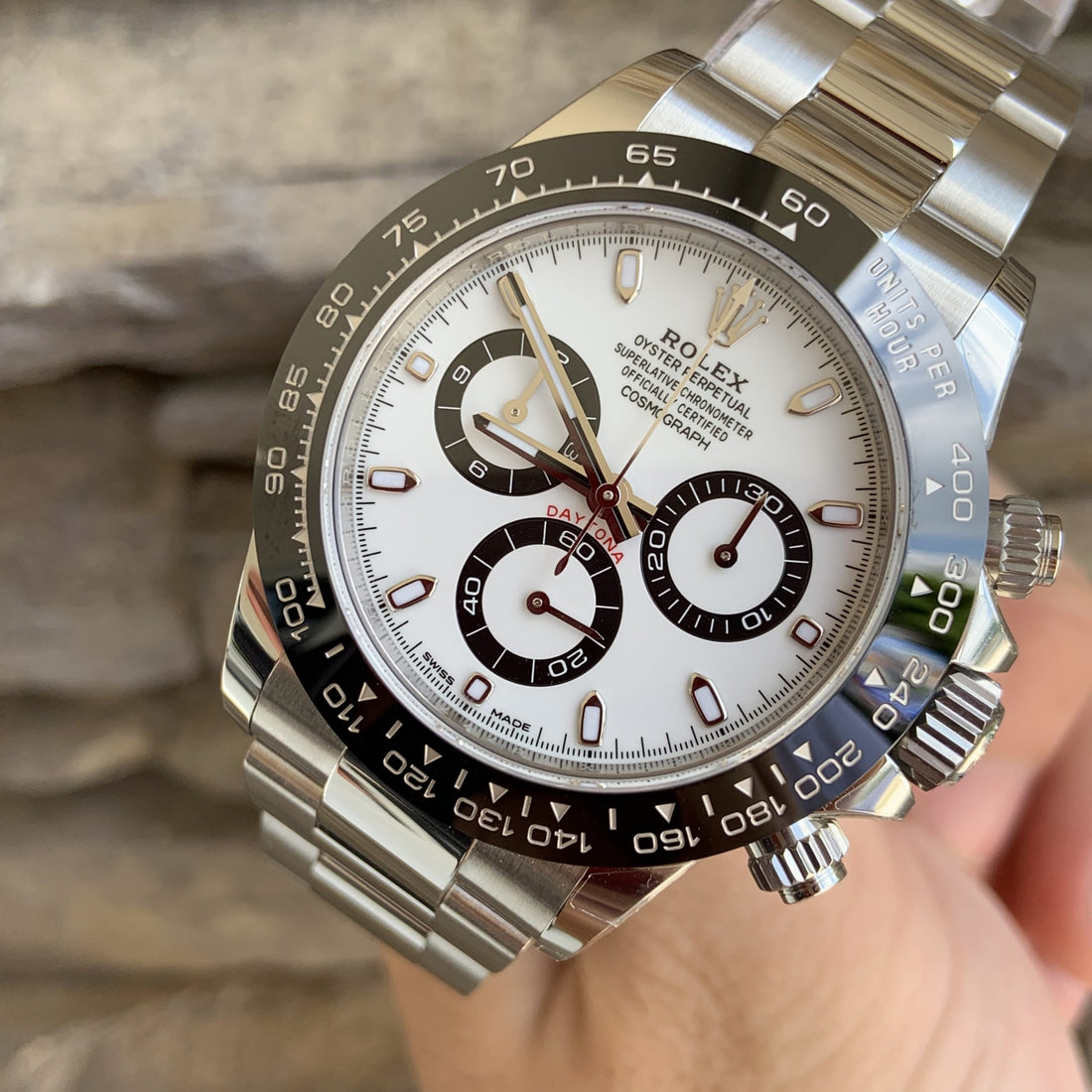 Daytona Watch white & black ceramic dial Rolex