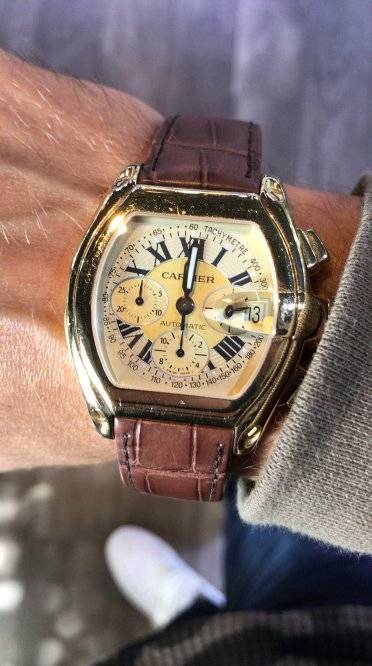 Cartier Roadster Yellow Gold Chronograph W62021Y3