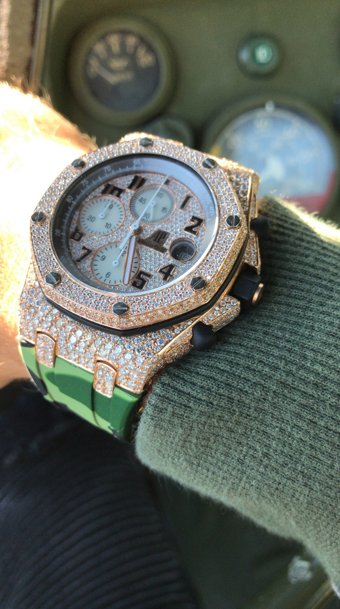 audemars piguet royal oak offshore with horus camo rubber strap