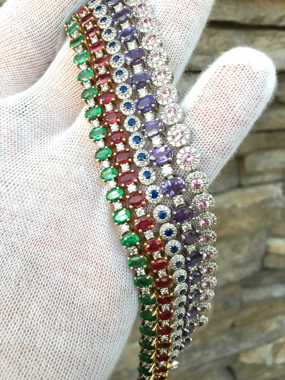 gemstone diamond bracelet
