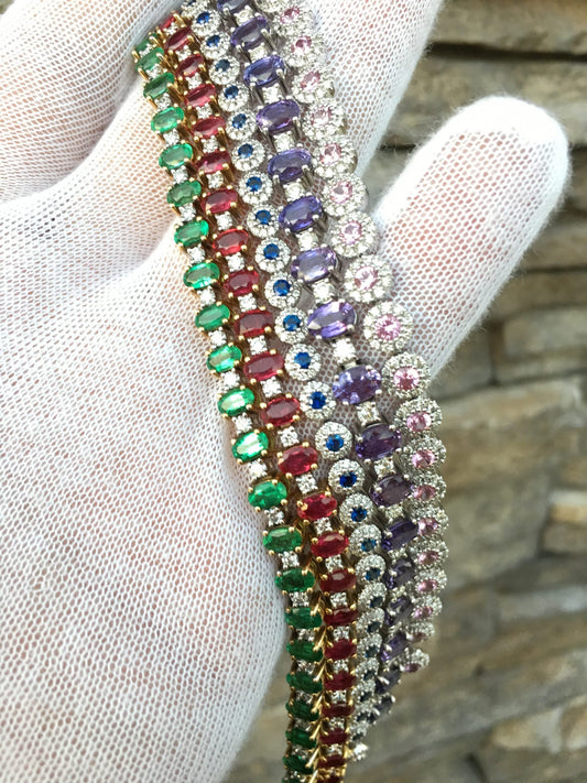 gemstone diamond bracelet