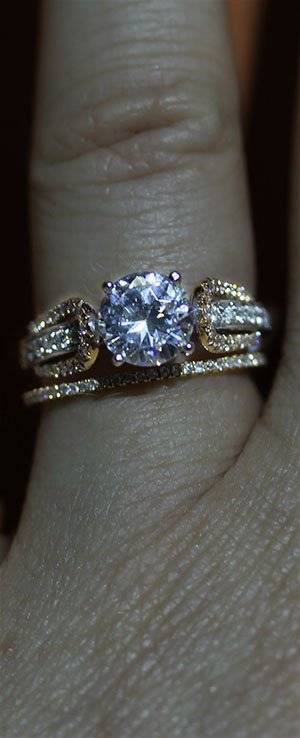 How to Mix and Match Engagement Rings with Wedding Bands