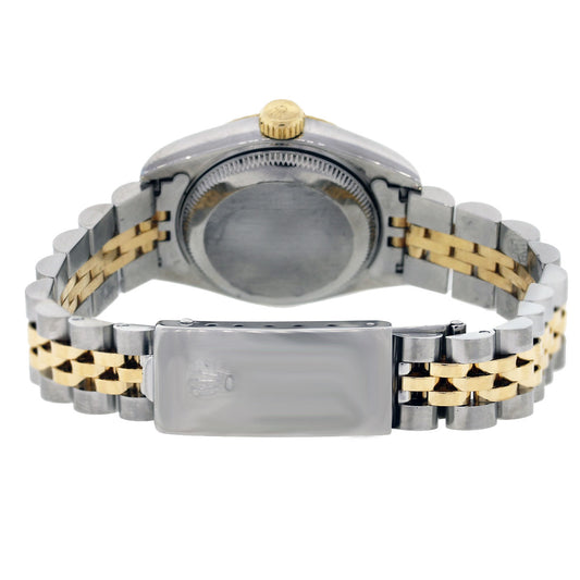 Rolex Datejust 69173 Two Tone Champagne Dial Ladies Jubilee Watch Closed Clasp