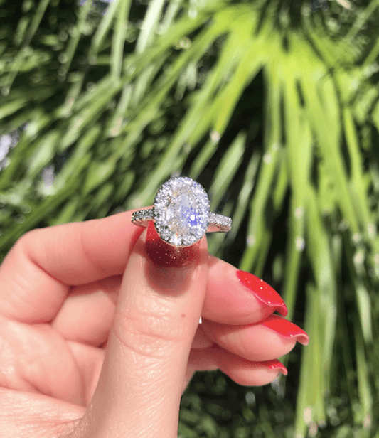 oval halo ring