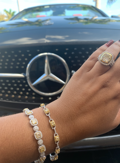 Estate jewelry sets: pairing gemstone rings &amp; diamond bracelets