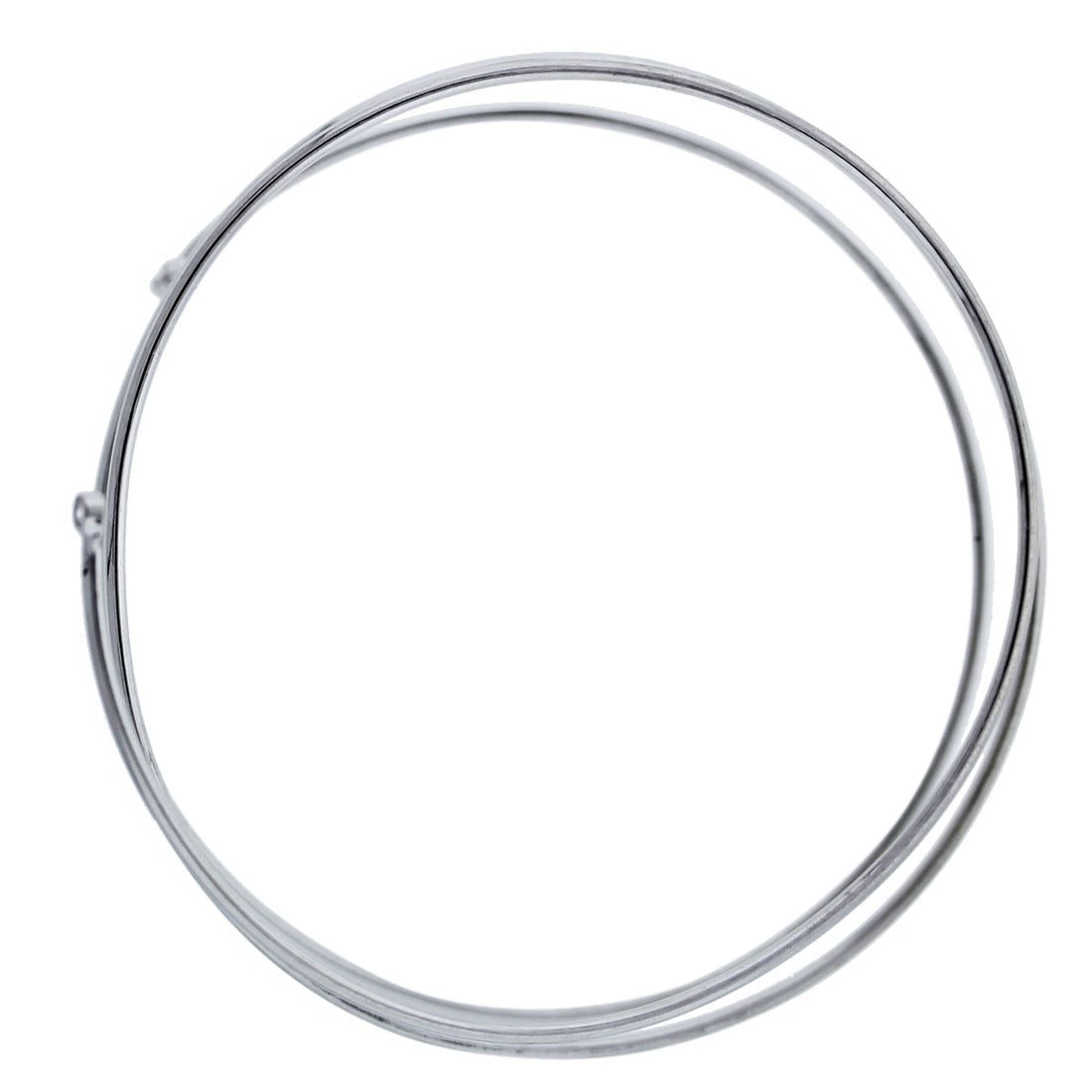 14kt White Gold Spiral Diamond Bangle Bracelet full