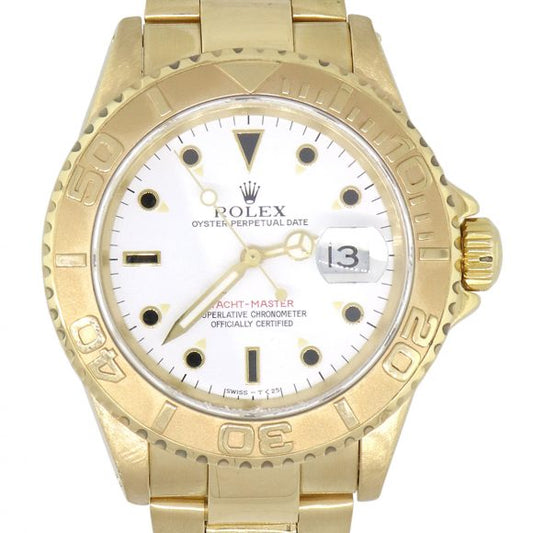 gold yachtmaster white dial for sale