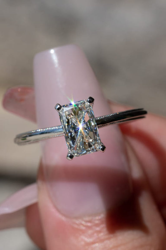 princess solitaire ring