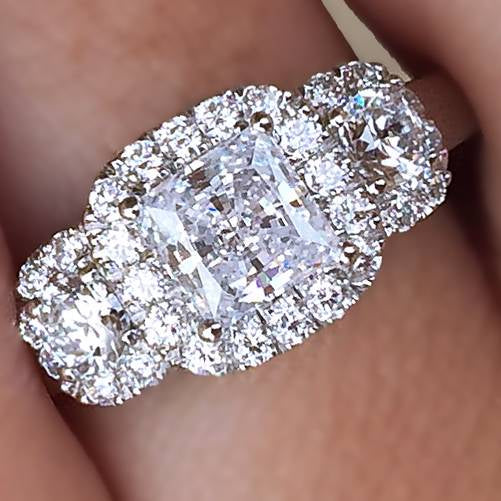 A. Jaffe .52ctw Diamond Halo Engagement Ring Mounting