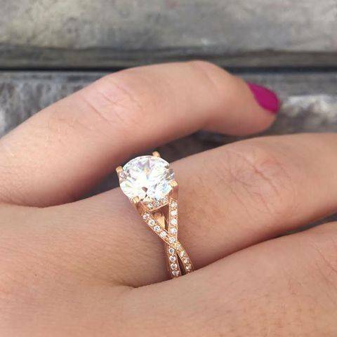 Twisted Shank Engagement Ring