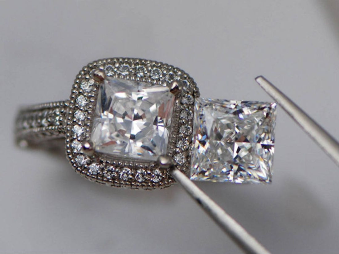 Which one is the cubic zirconia?