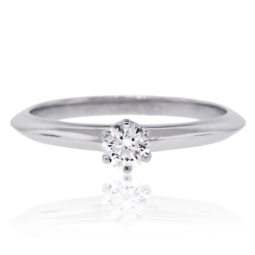 Tiffany & Co. Platinum 0.21ct Diamond Engagement Ring