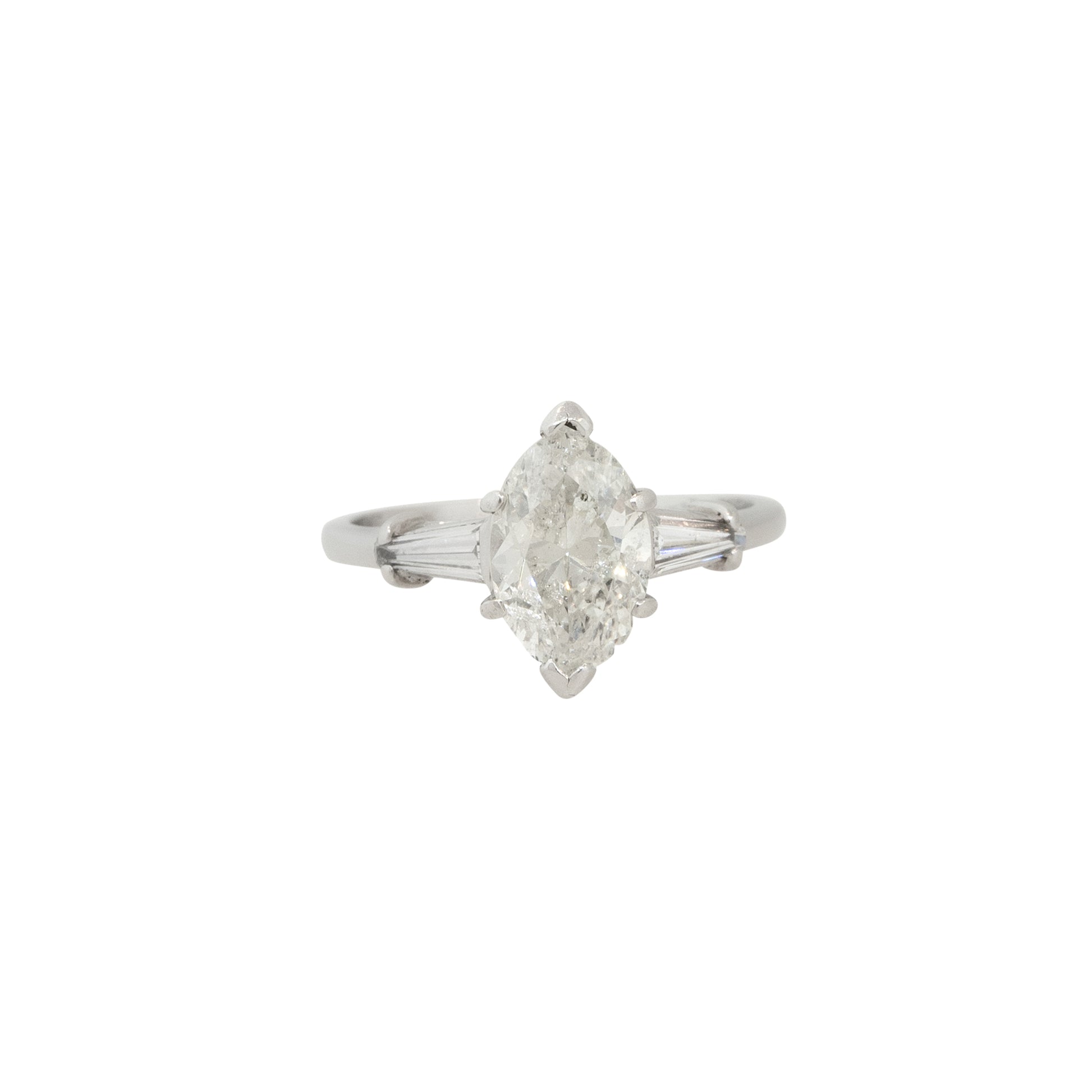 Platinum 2.10ct Marquise Diamond Engagement Ring