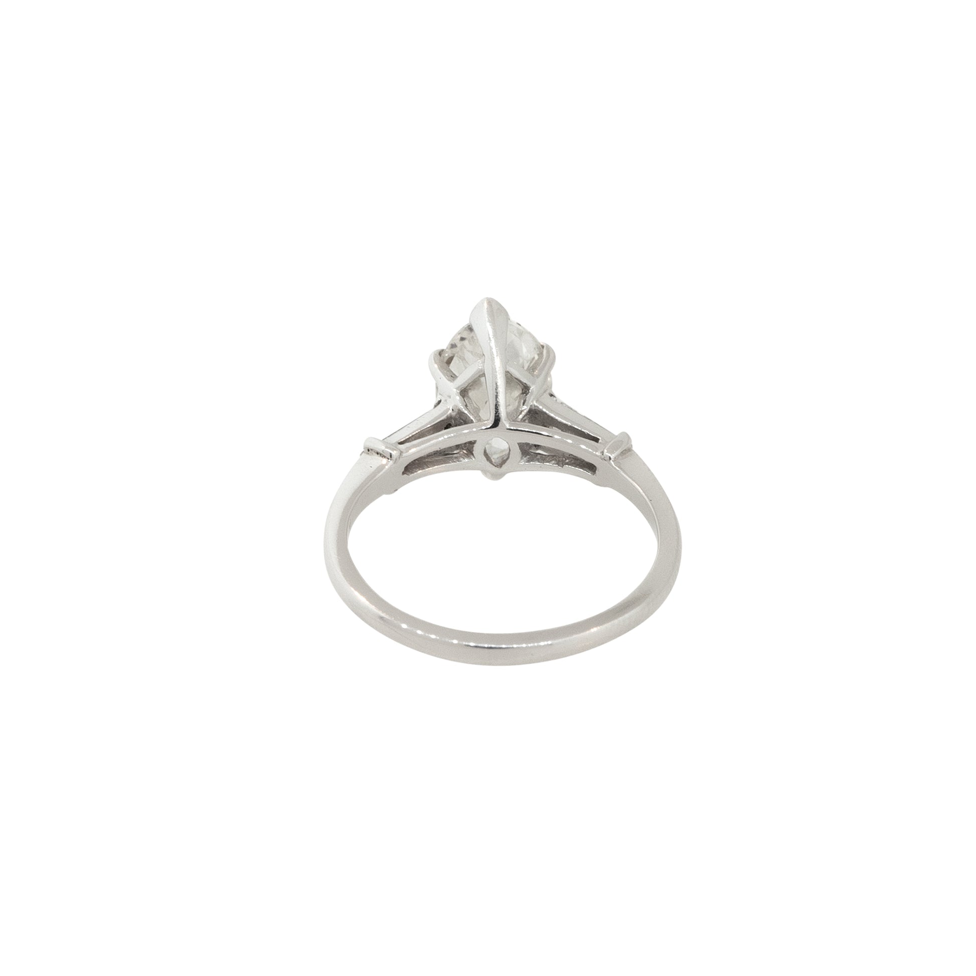 Platinum 2.10ct Marquise Diamond Engagement Ring